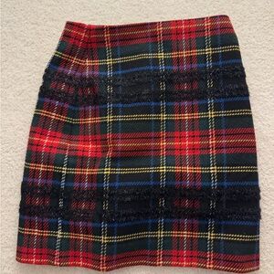 J crew tartan skirt